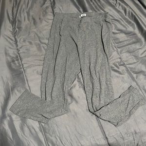 Lean on me heather grey leggings size Large.